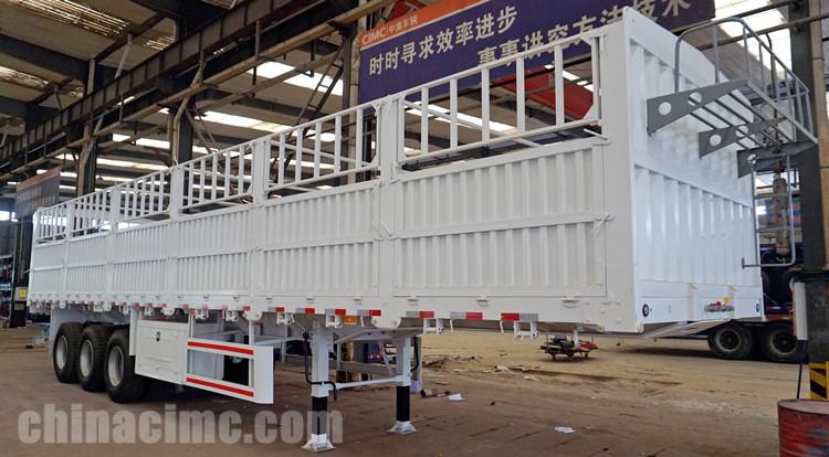 CIMC 60 Ton Tri Axle Stake Semi Trailer for Sale in Tanzania