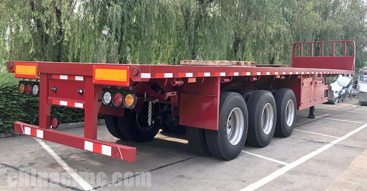 CIMC 40 ft Flatbed Container Trailer with Front Board for Sale in Ghana