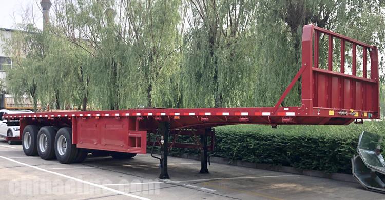 CIMC 40 ft Flatbed Container Trailer with Front Board for Sale in Ghana