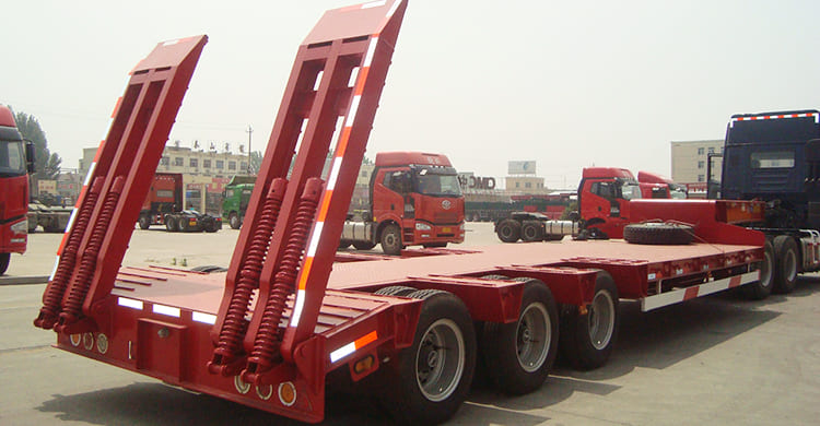3 axles lowbed semi trailer