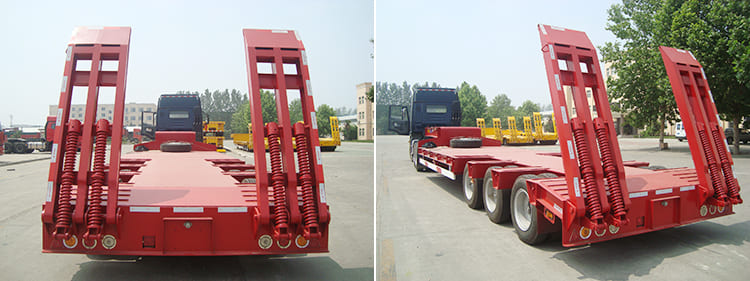 3 axle lowbed semi trailer
