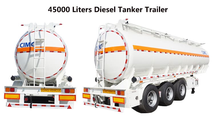 45000 Liters Petrol Diesel Tanker Trailer