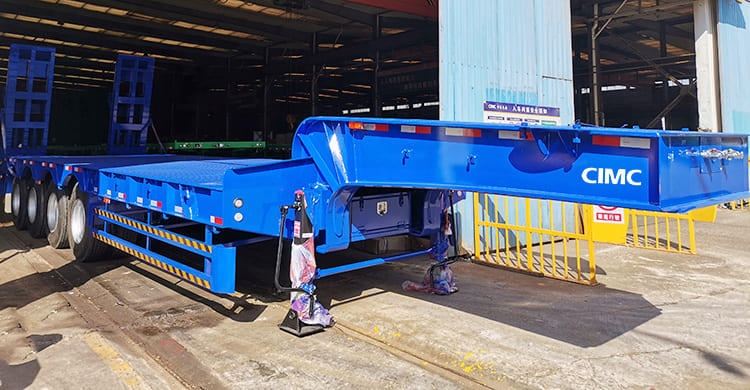 CIMC 80 Ton 4 Axle Low Bed Tractor Trailer will be sent to Zambia