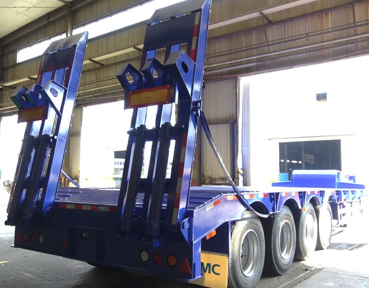 CIMC 80 Ton 4 Axle Low Bed Tractor Trailer for sale in Zambia 