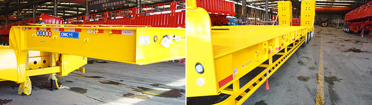 CIMC 3 Axle 60T Tractor Low Loader Trailer with Folding Ladders for Sale in Malawi