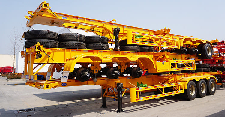 CIMC Tri Axle 40Ft Skeleton Semi Trailers for Sale in Congo 