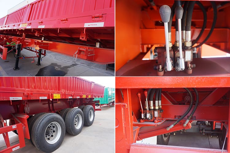 CIMC 40T 3 Axle Side Dump Trailer for Sale in Ghana