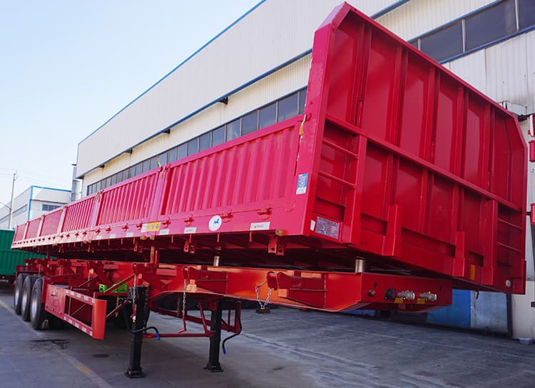 cimc 40t 3 axle side dump trialer for sale in ghana