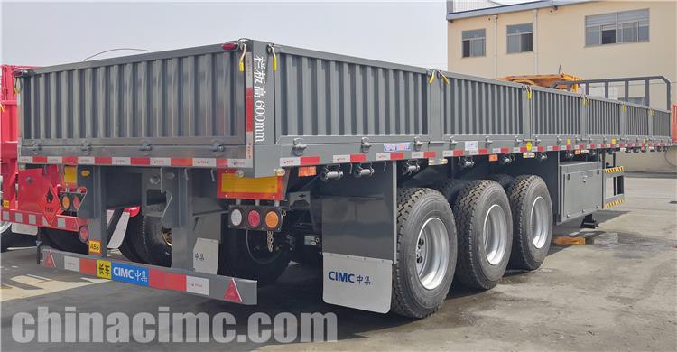 3 Axle 60 Ton Side Wall Semi Trailer for Sale In Sudan