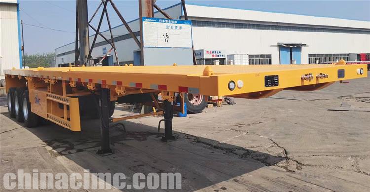 CIMC Tri Axle 12.5M Flatbed Trailer for Sale In Tanzania