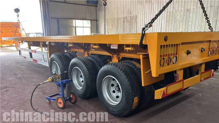 CIMC Tri Axle 12.5M Flatbed Trailer for Sale In Tanzania