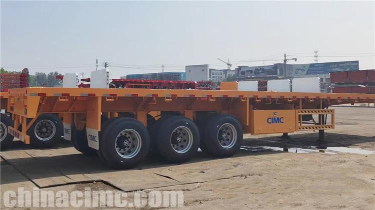 CIMC Tri Axle 12.5M Flatbed Trailer for Sale In Tanzania
