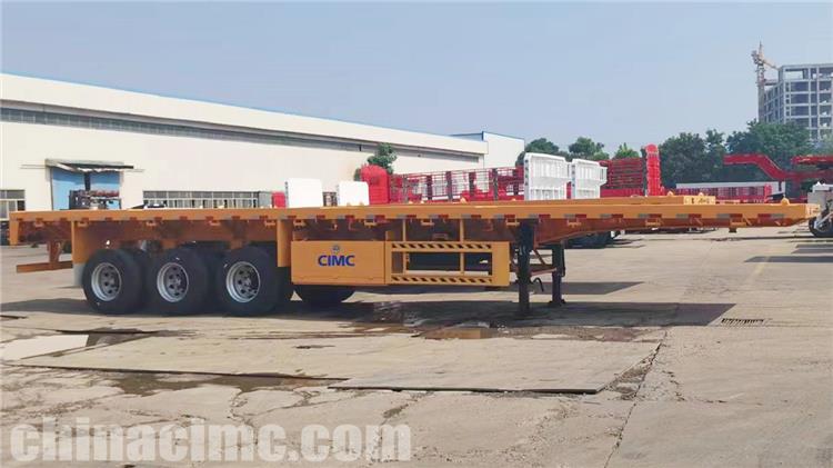 CIMC Tri Axle 12.5M Flatbed Trailer for Sale In Tanzania
