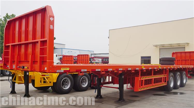 CIMC 40 Ft Flatbed Trailer with Front Wall for Sale In Jamaica