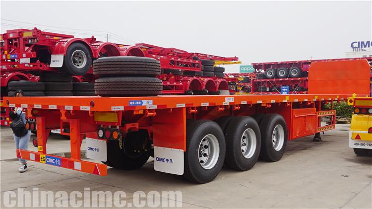 CIMC 40 Ft Flatbed Trailer with Front Wall for Sale In Jamaica