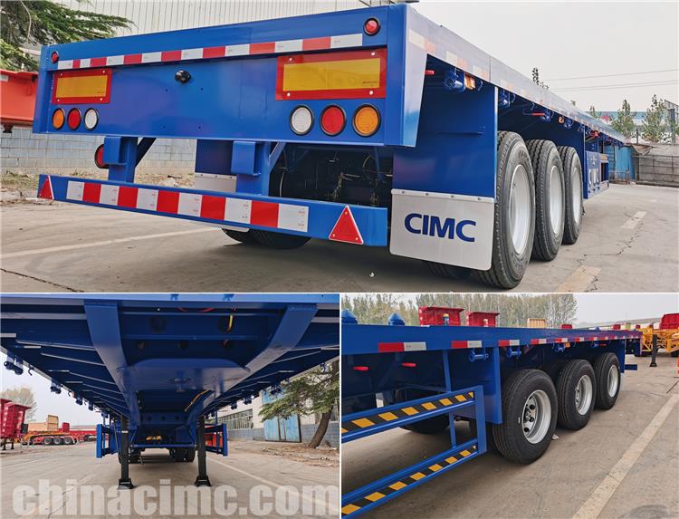 CIMC Tri Axle 40 ft Flatbed Trailer for Sale In Senegal
