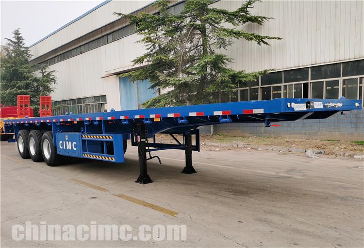 CIMC 3 Axle 40 ft Flatbed Truck Trailer for Sale In Uganda