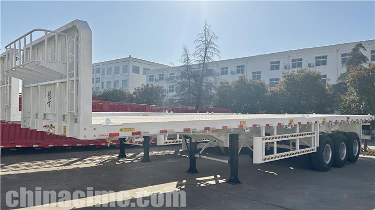 CIMC Tri Axle 12.5m Flatbed Trailer for Sale In Zimbabwe