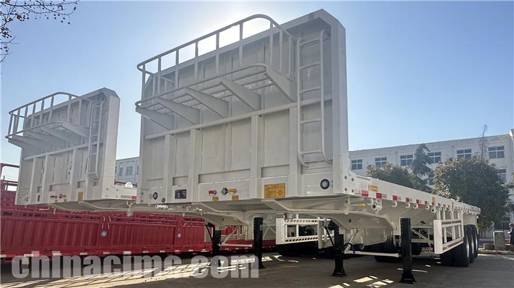 CIMC Tri Axle 12.5m Flatbed Trailer for Sale In Zimbabwe