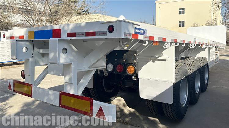 CIMC Tri Axle 12.5m Flatbed Trailer for Sale In Zimbabwe