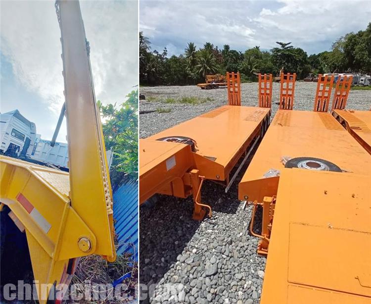 Tri Axle 80 Ton Low Bed Semi Trailer will ship to Dominica