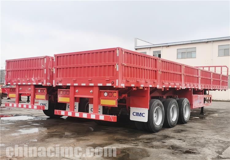 CIMC Tri Axle 60 Ton Side Wall Semi Trailer for Sale In Mozambique