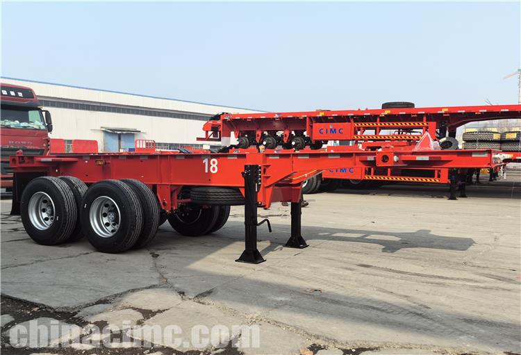 CIMC 2 Axle 20ft Container Chassis Trailer for Sale In Jamaica