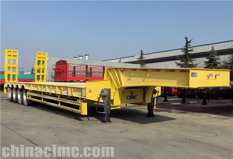 CIMC 4 Axle 100 Ton Low Loader Trailer for Sale In Mauritania