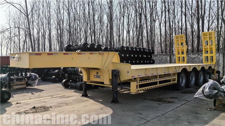 CIMC 4 Axle 100 Ton Low Loader Trailer for Sale In Mauritania
