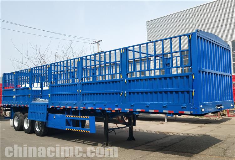 CIMC 60 Ton Fence Cargo Truck Trailer for Sale In Tanzania