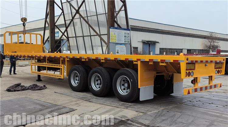 CIMC Tri Axle 40ft Container Flatbed Trailer for Sale In Guam