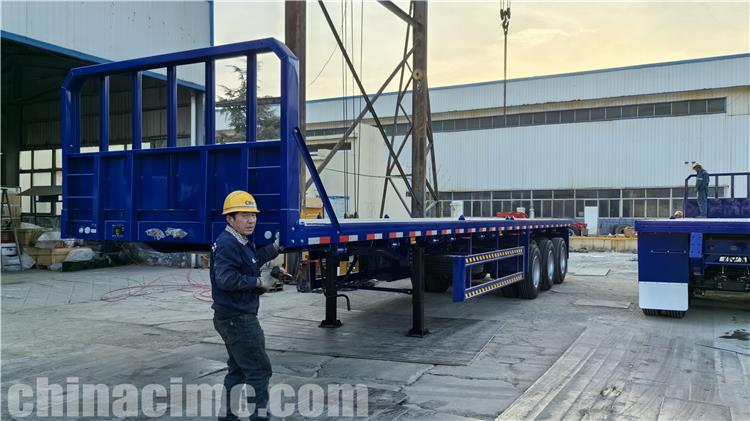CIMC Tri Axle 40ft Container Flatbed Trailer for Sale In Guam
