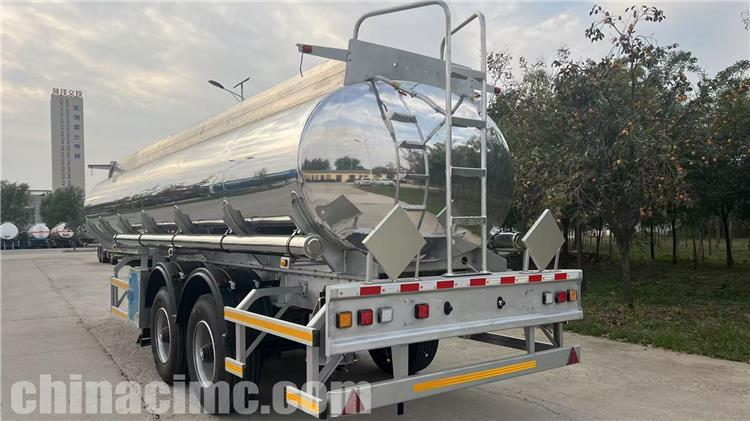 2 Axle 35000 Liters Aluminum Tanker Trailer for Sale in Mauritania