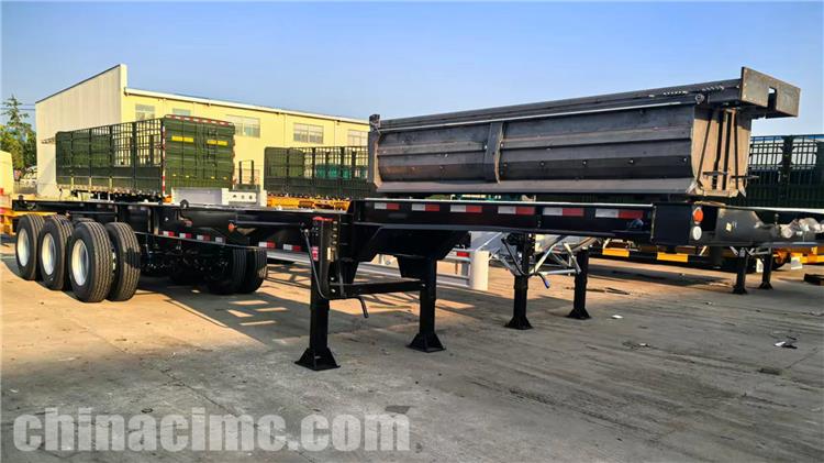 3 Axle Extendable Container Chassis Trailer for Sale In Guam