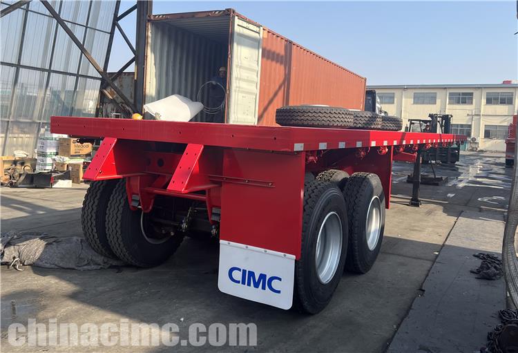 CIMC 2 Axle 20ft Flatbed Trailer for Sale In Guyana