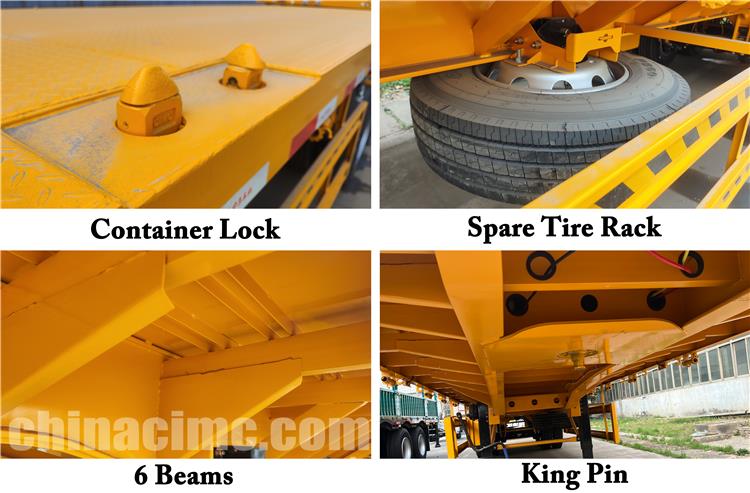 CIMC 2 Axle Flatbed Trailer for Sale In Tanzania