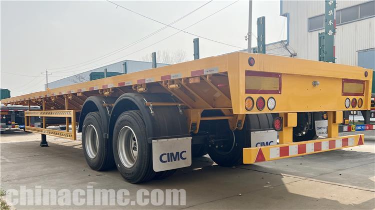 CIMC 2 Axle Flatbed Trailer for Sale In Tanzania