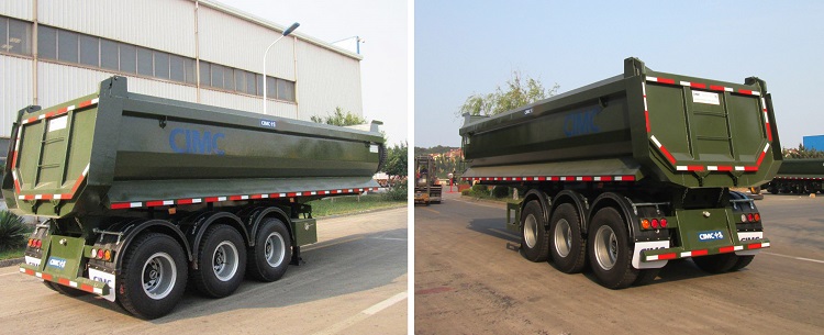 New & Used CIMC 3 Axle 6080 Tons Dump Tipper Semi Trailer for Sale in Guinea