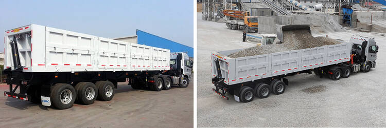 New & Used CIMC 3 Axle 6080 Tons Dump Tipper Semi Trailer for Sale in Guinea