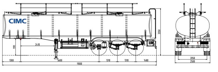 CIMC 3 Axle Fuel Tanker Trailer for Sale in Africa