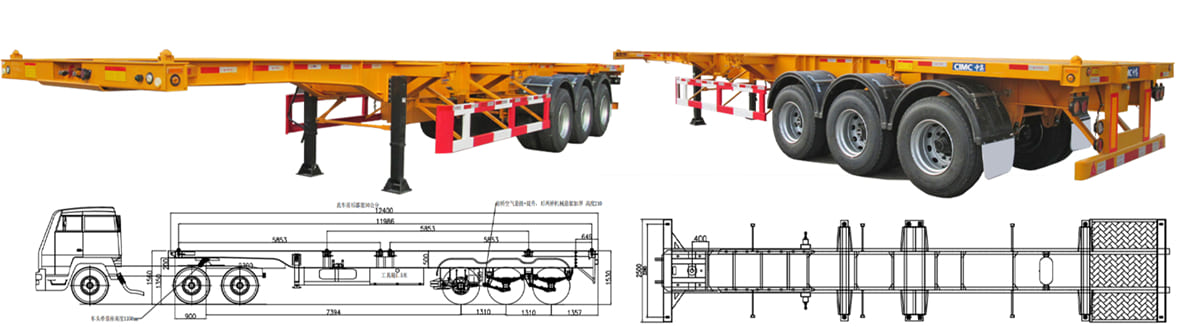 What is Skeleton Semi Trailer for Sale - Price, Spec, Dimension
