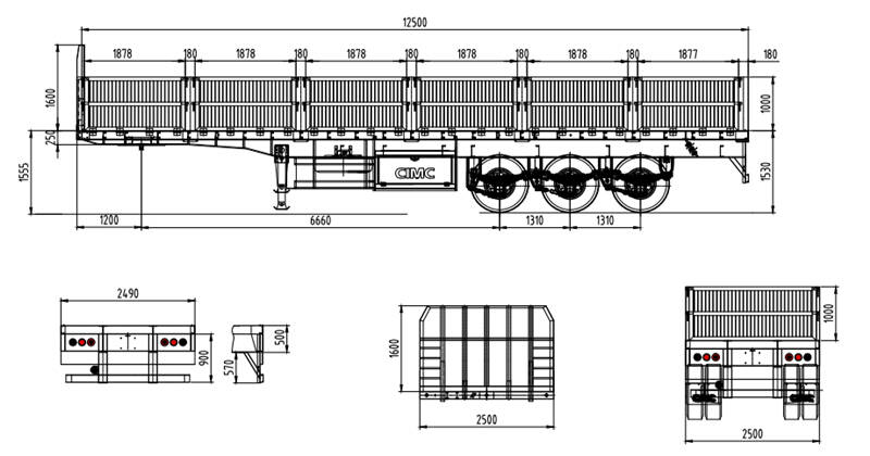 3 axle 60 ton drop side trailer drawing (1)