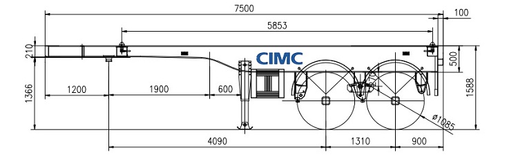 cimc container chassis 丨cimc container trailers 丨CIMC Skeleton Trailer