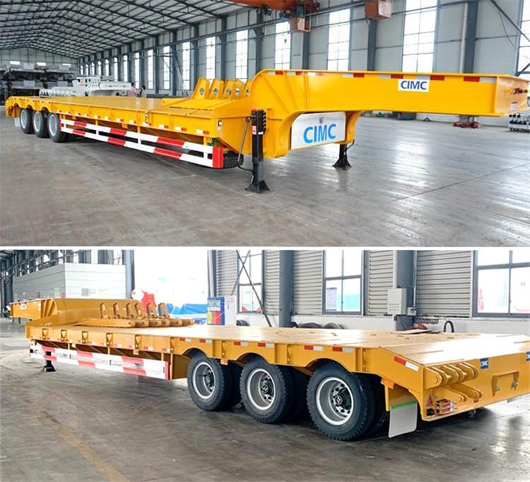 CIMC Semi Low Loader Trailer  24Tri Axle Low Loader Trailer for Sale in Tanzania