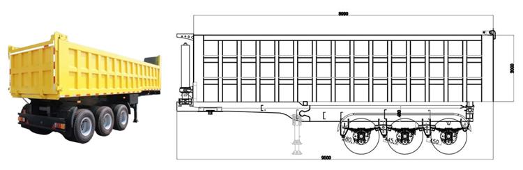 Semi Tipper Trailer for Sale | 40 Ton 50 Ton 60 Ton Tipper Semi Trailer Price