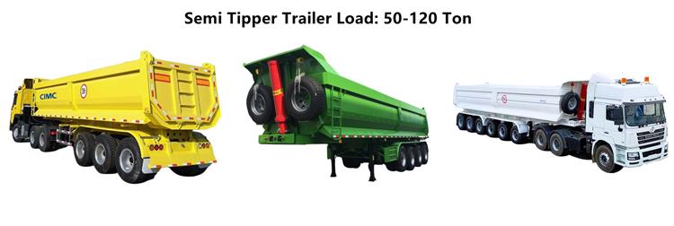 Semi Tipper Trailer for Sale | 40 Ton 50 Ton 60 Ton Tipper Semi Trailer Price