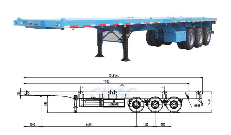 Different Types of Flatbed Semi Trailer for Sale