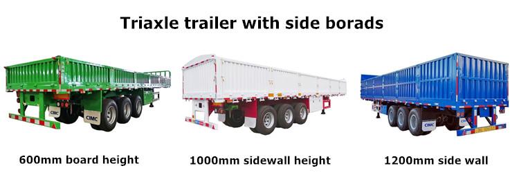 Triaxle With Boards - Drop Side Wall Semi Trailer Price