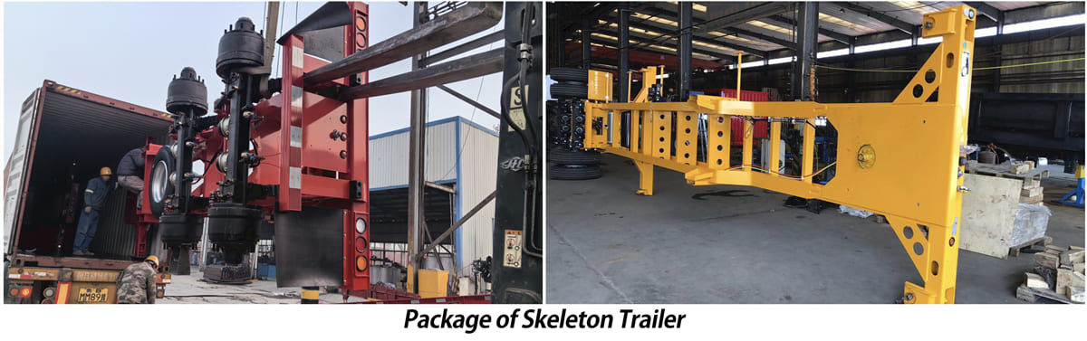 Package of Skeleton Trailer for Sale