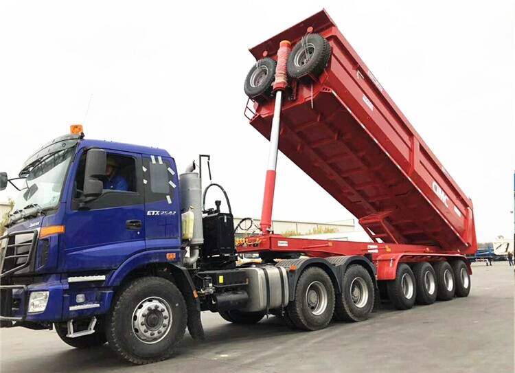4 fuwa axles hydraulic dumper trailer